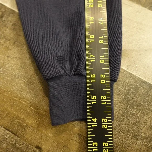 Lacoste Long-Sleeve Polo Shirt Men’s‎ Medium Navy Classic Cotton Croc Logo - Picture 8 of 11